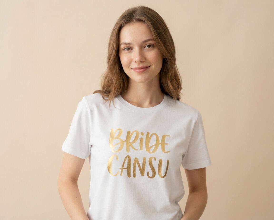 Özel Tasarım ''Bride Cansu'' Gelin Adayı Tişörtü XXL Beden - Beyaz