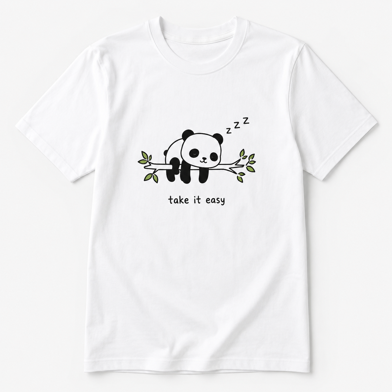 Baskılı Panda Unisex Tişört