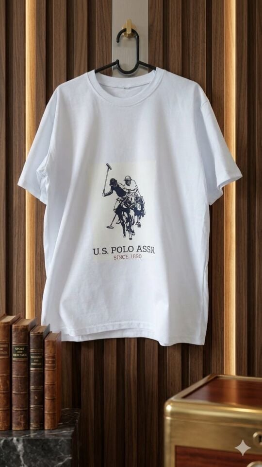 Baskılı Polo Logo Unisex Tişört