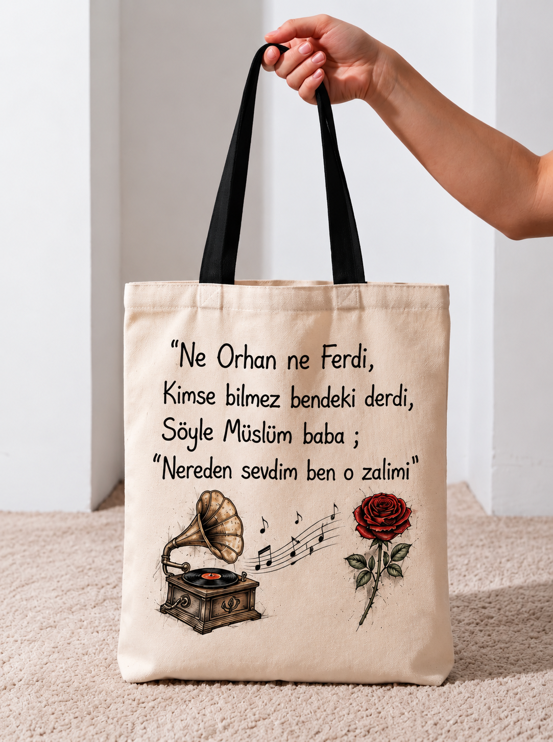 Ne Orhan Ne Ferdi Söyle Müslüm Baba Baskılı Bez Çanta