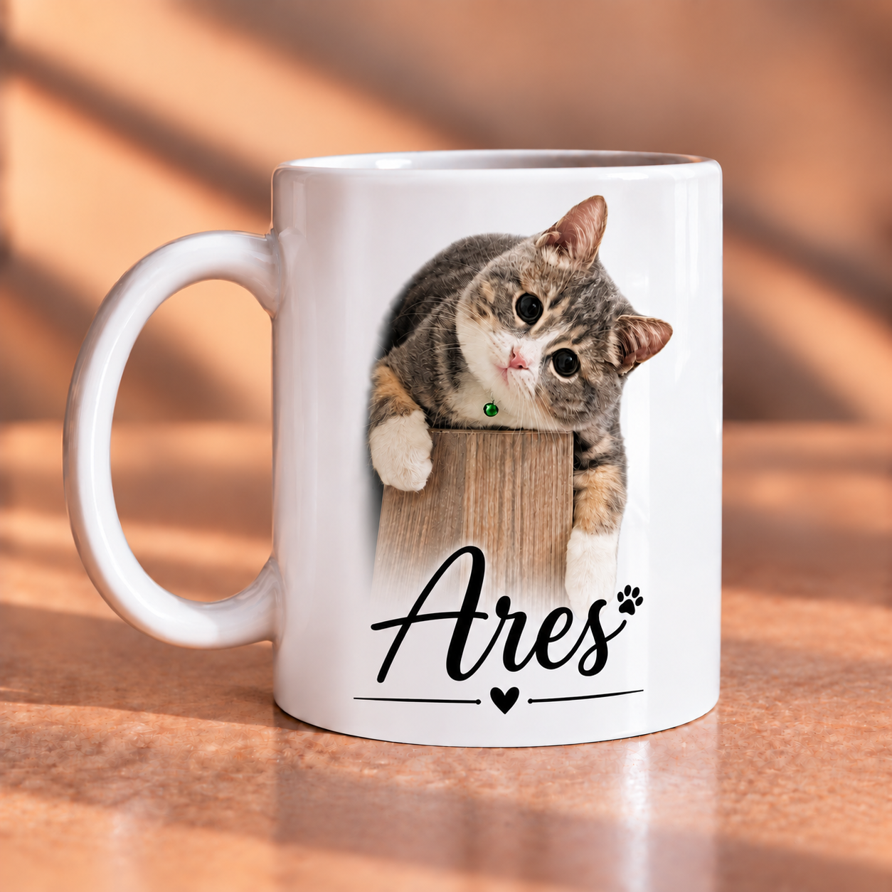 Ares Kedi Tasarımlı Kişiye Özel Kupa