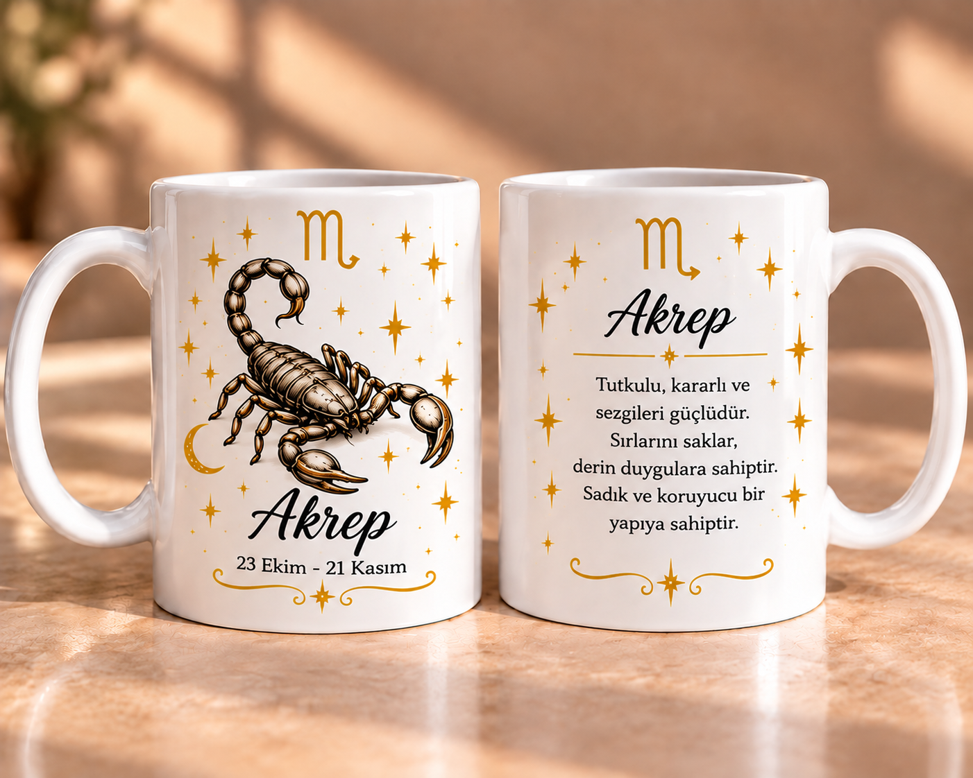 Akrep Burcu Tasarımlı Porselen Kupa 330 ml