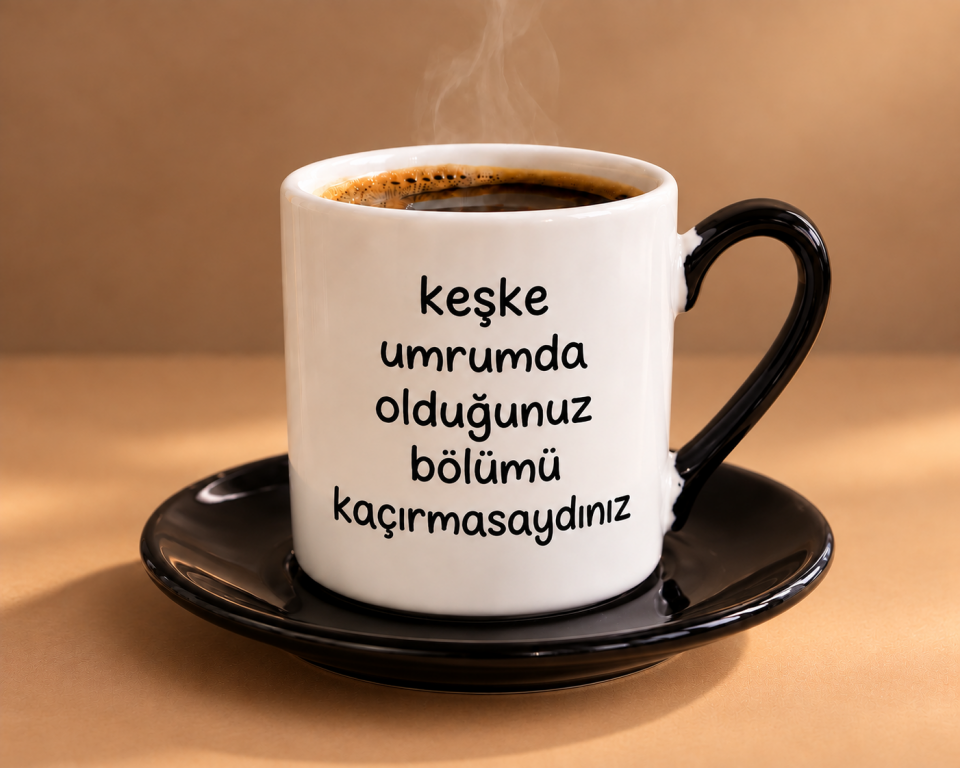 Keşke Umrumda Olduğunuz Bölümü Kaçırmasaydınız Esprili Porselen Fincan