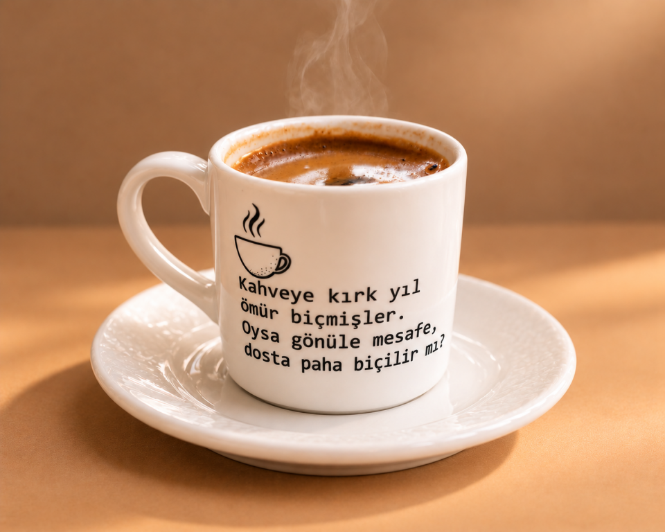Kahveye Kırk Yıl Ömür Biçmişler Anlamlı Porselen Fincan
