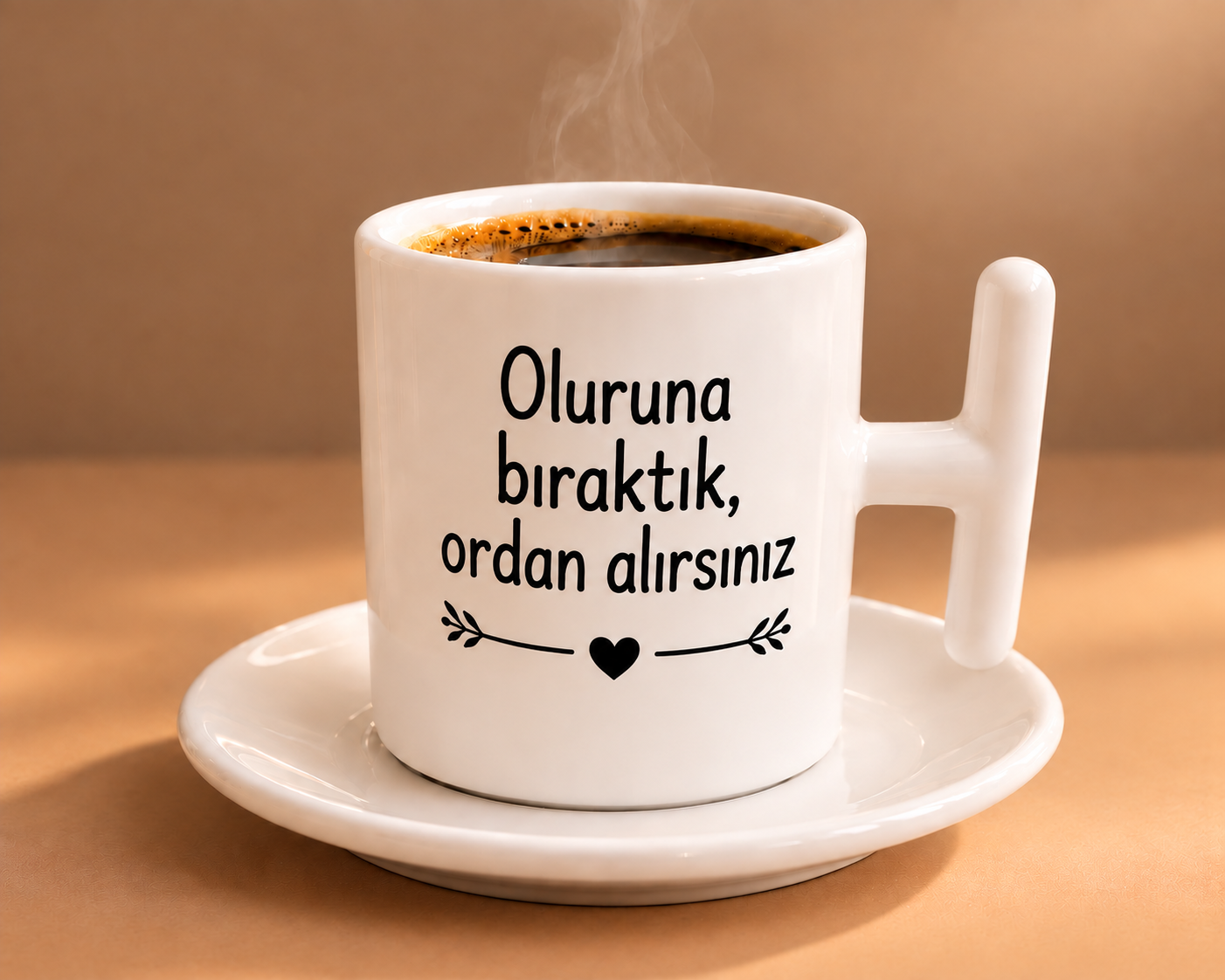 Oluruna Bıraktık Oradan Alırsınız Esprili Porselen Fincan