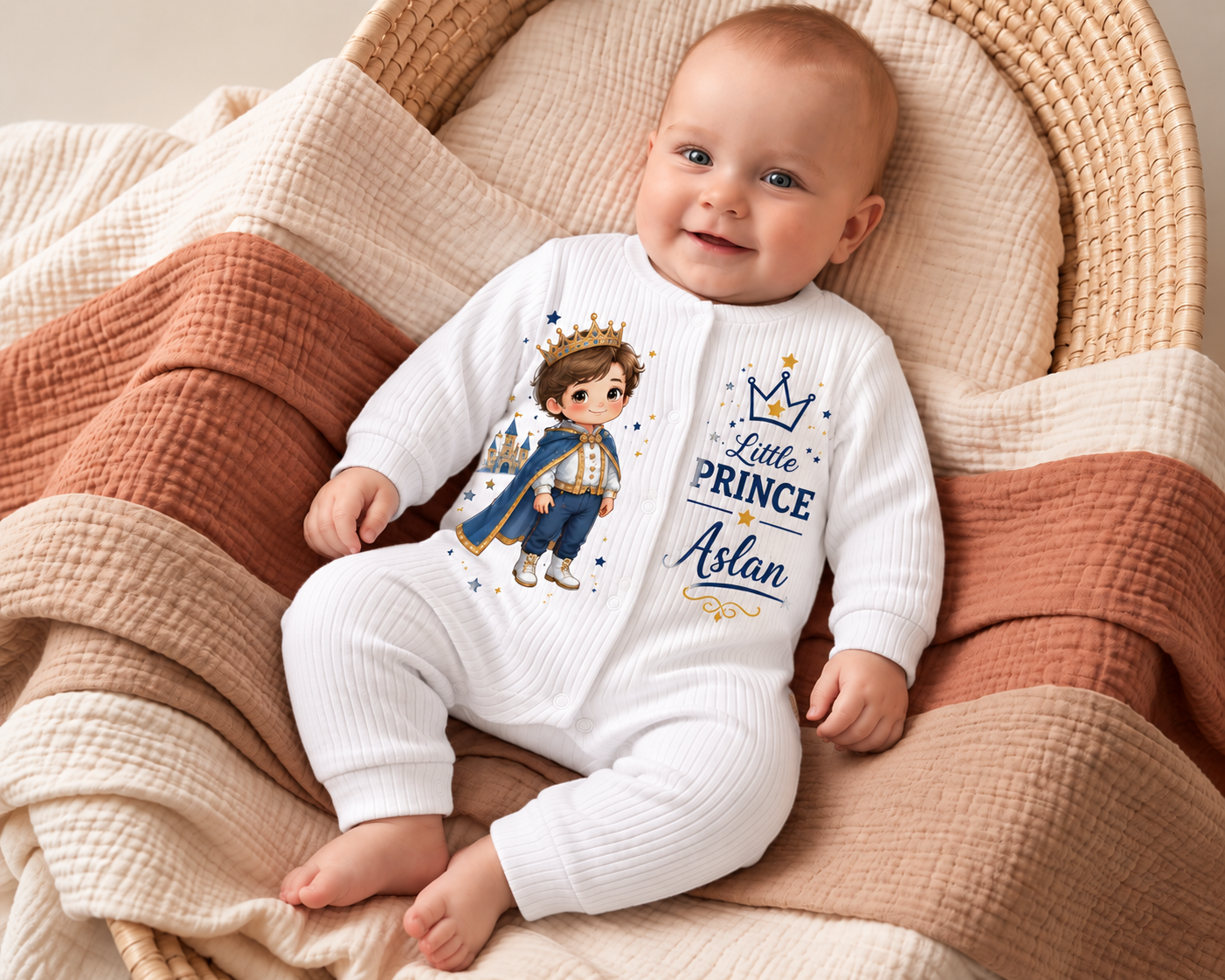 Little Prince Aslan Baskılı Uzun Kollu Bebek Tulumu