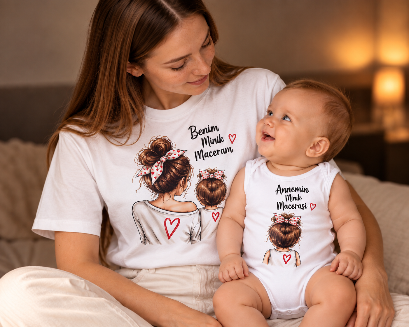 Benim Minik Maceram Anne & Bebek Kombini %100 Pamuk S Beden - 0-3