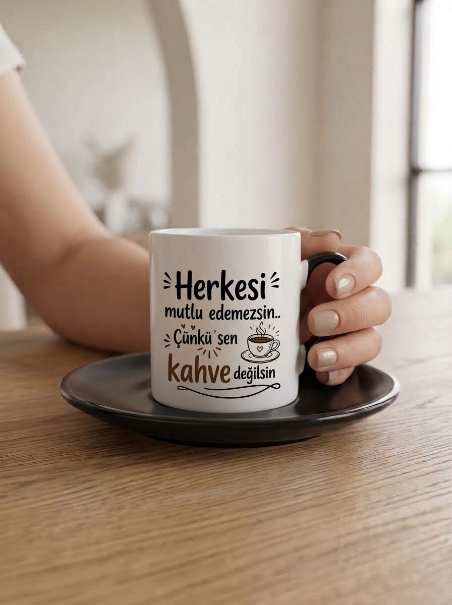Herkesi Mutlu Edemezsin Çünkü Sen Kahve Değilsin Tasarım Fincan
